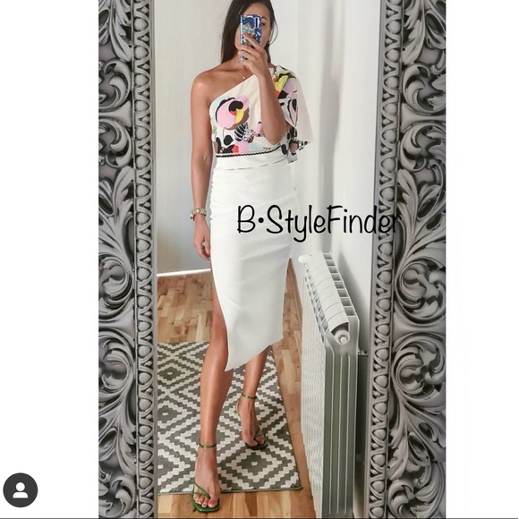 LAST ONE 🌺 NWT ZARA Asymmetrical Multicolored Top - Picture 15 of 16